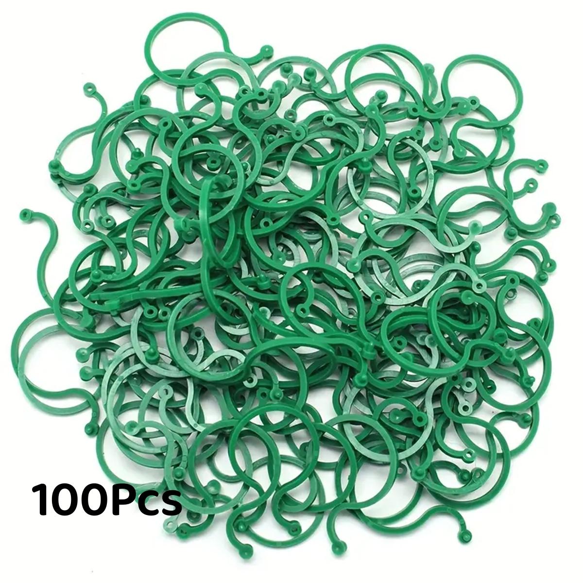 

100pcs Plant Fixing Clip, Simple Plastic Plant Climbing Wall Fixture Clip For Garden, Outdoor зелёный
