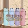 1PC Colorful Floral Swirl Abstract Retro Print 750ml Portable Sports Water Bottle Leakproof Gym Outdoor Travel Drink Cup