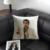 PPedro PascalL Actor Cushion Cover Natural Linen Organic Fabric DoubleSided Printing Sofa Home Decor Gift Pillow Case