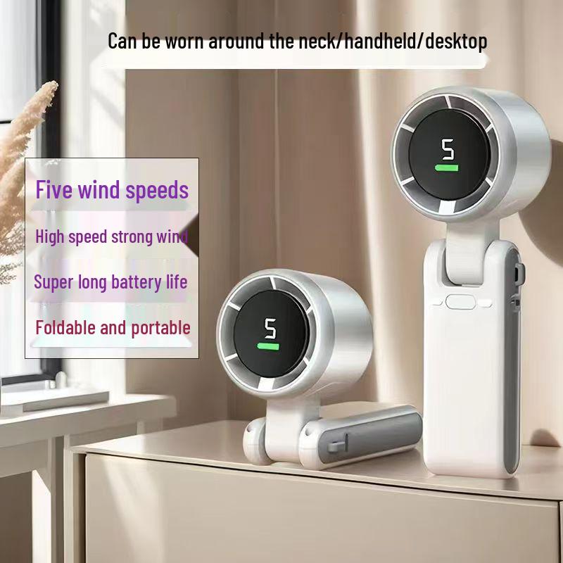 2025 N607 High-Speed USB-Charged Portable Ice Pack Fan for Outdoor Use
