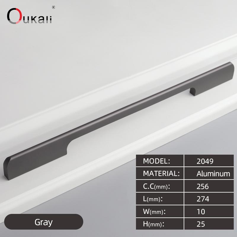 Oukali 400mm Good Quality Modern Contemporary Furniture Simple Cabinet Wardrobe Cabinet Door Drawer Aluminum Alloy Long Handles