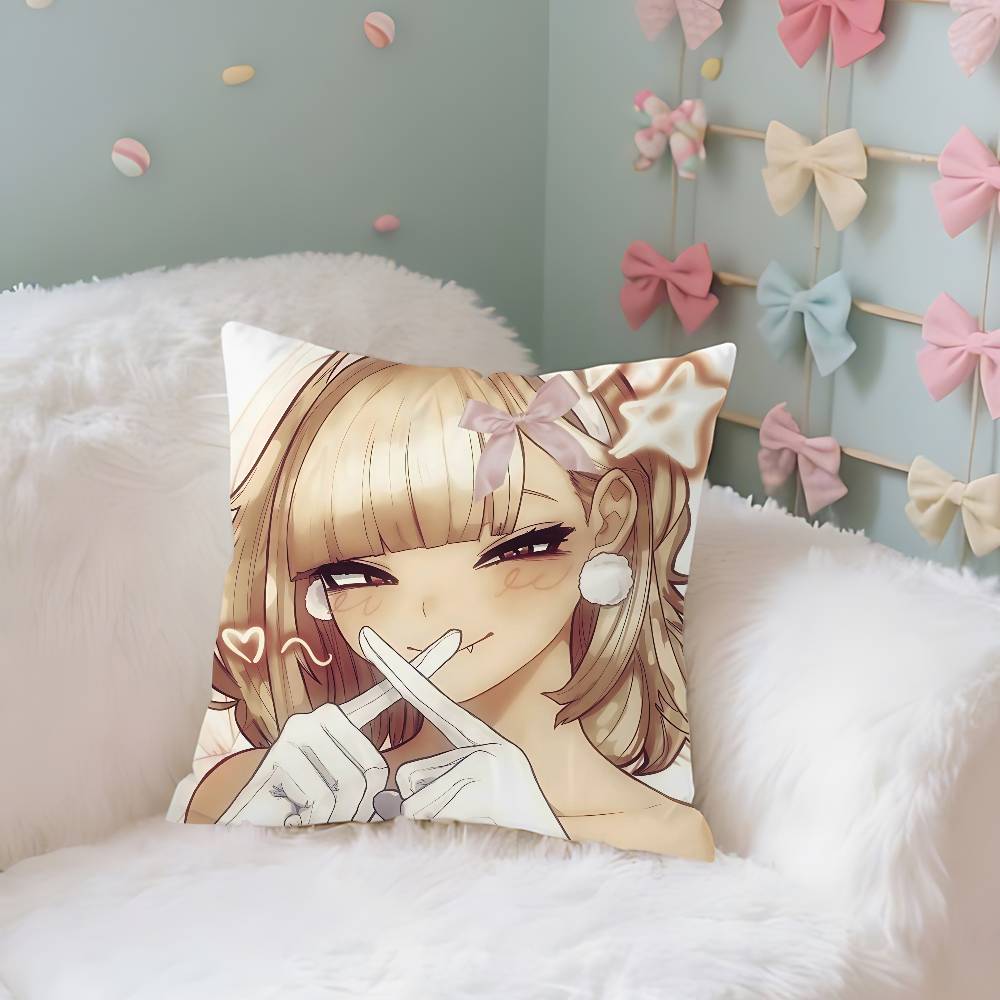 Cute TtogahimikoS Kawai Case Plush Fabric Soft Pillowcase Double Sided Print Cushion Cover Household Gifts