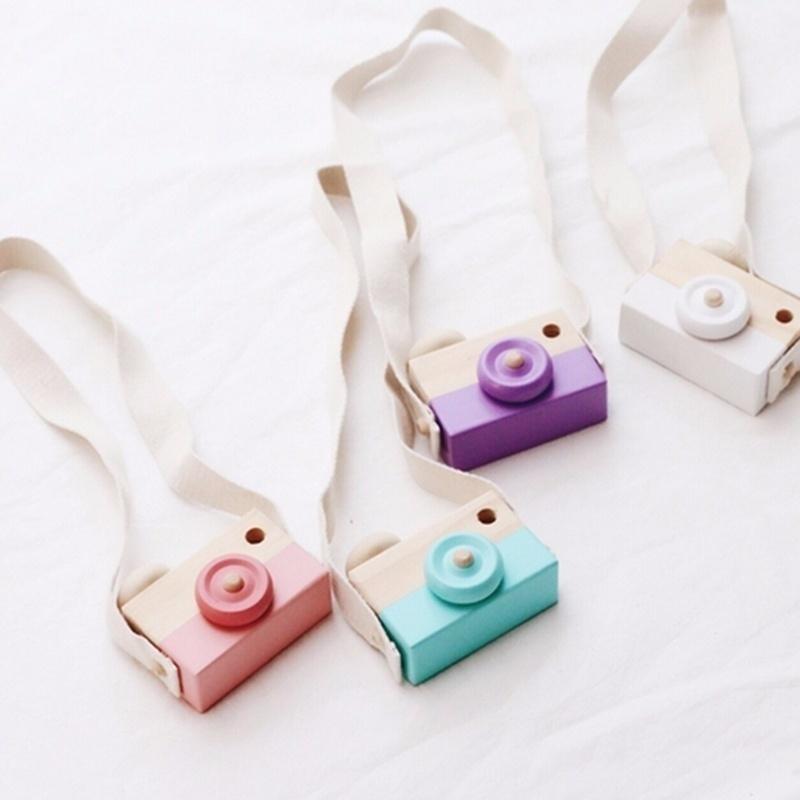 Wooden Camera Cameras Toy Children's Travel Home Decor for Children Kids Christmas Gift