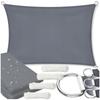 Shade Sail Sun Awning Waterproof UV Gray Garden 6x3 M