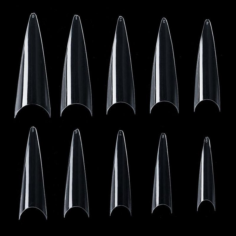 600Pcs Oval Full Coverage False Nails Acrylic Artificial Push-Type Nail Art Almond-Shaped Short Nail Tips Nail Tools