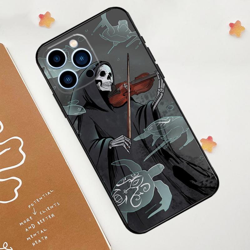 Music Violin Phone Case For iPhone 17 Pro Max 14 13 12 11 15 16 Pro Max Mini 16 Plus 16e 17 Air Funda