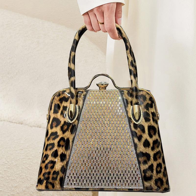 Женская модная и персонализированная сумка-тоут с леопардовым принтом, легкая роскошная ретро темпераментная сумка через плечо