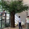 Aqumotic Silicone Fake Bark Sticker Faux Tree Bark Cover DIY Trunk Pipe Becomes A Tree Inside Green Plant Landscape Wall Sticker
