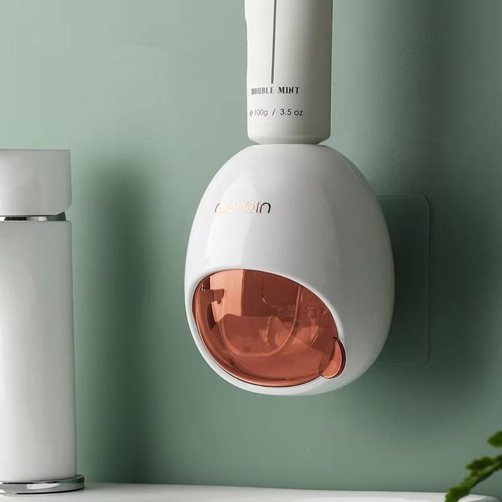 

With Dust Cover Toothpaste Squeezer Plastic Automatic Tube Press Squeezer Toothpaste Holder Home розовый