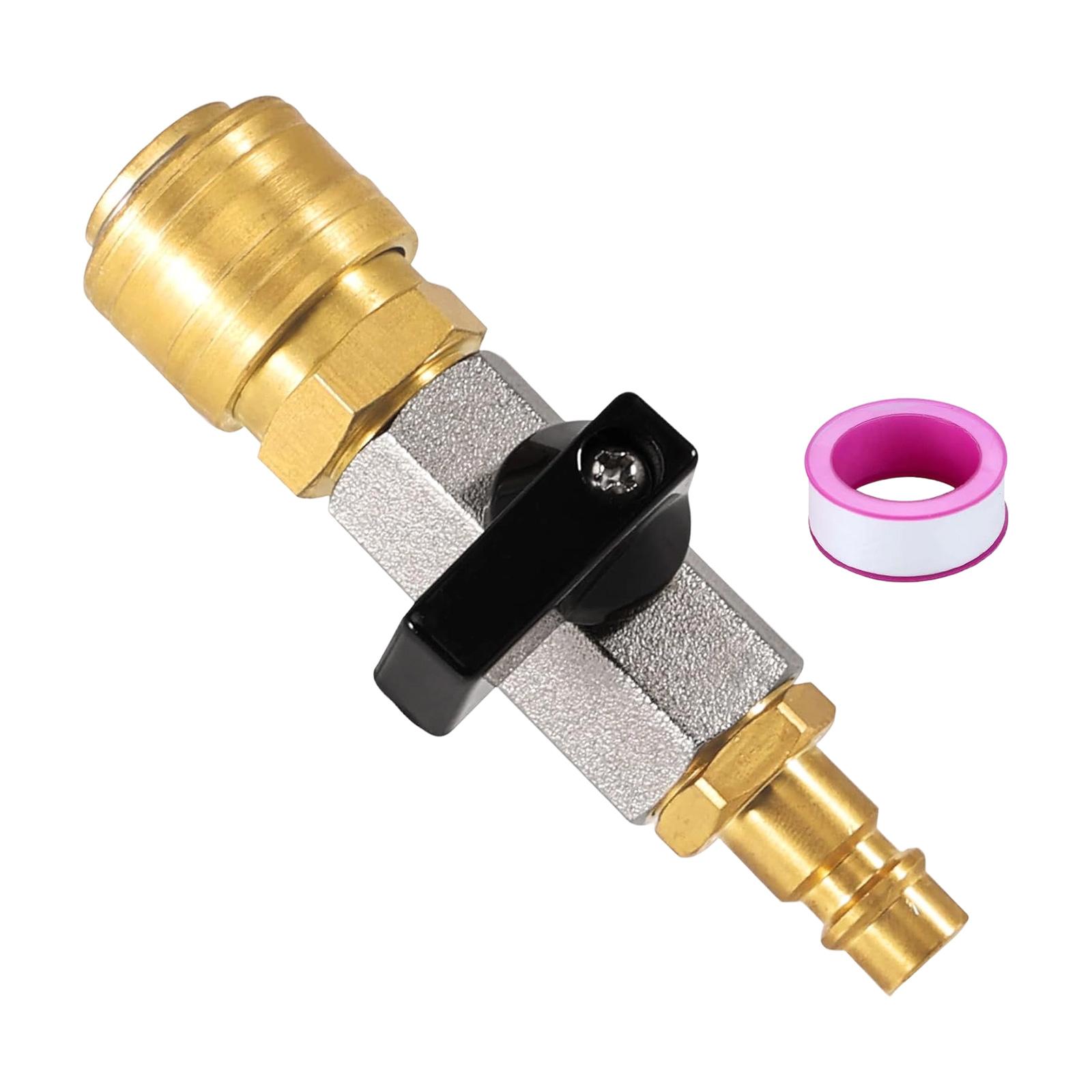 

Compressed Air Stopcock 1/4inch Quick Release Coupling 1/4inch Copper Filling Adapter Compressed Air Stopcock Accessories 1