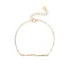18k Gold Plated S925 Sterling Silver Möbius Bracelet with Inlaid Diamonds - Women's Classic, Elegant Design.