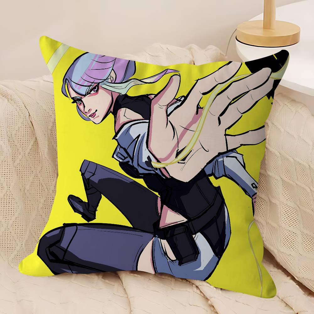 Cyberpunk Lucy Pillow Cover Design Cushion Cover Decor Holiday Decorati