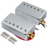 Musiclily Basic Ceramic Magnet Covered Humbucker Neck Bridge Pickup Set for Electric Chrome Guitar,