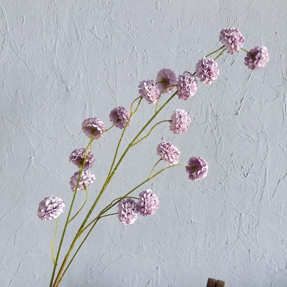 100 Cm Artificial Small Hydrangea Flower Multi-Head Decorative Artificial Ball Shape Flower Bouquets Long Branches Simulation