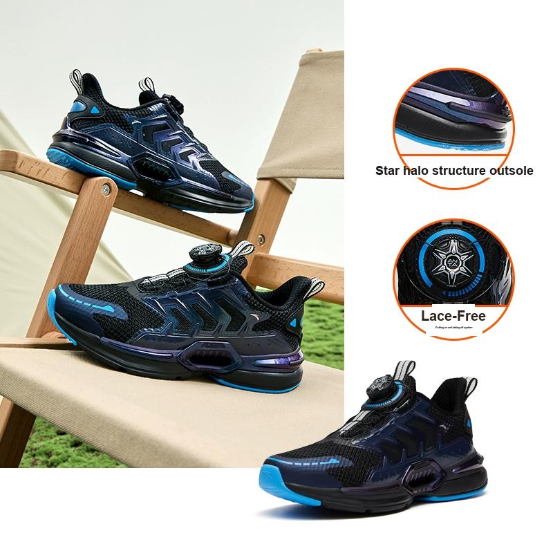 Anta Kids Star Ring 3.0 Sports Non-Slip Wear-Resistant Low-Top Casual Shoes Kids sneaker Blue Black 312328801-4