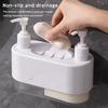 Double Head Liquid Soap Dispenser with Detachable Dish Shampoo Body Hand Wash Shower Gel Container