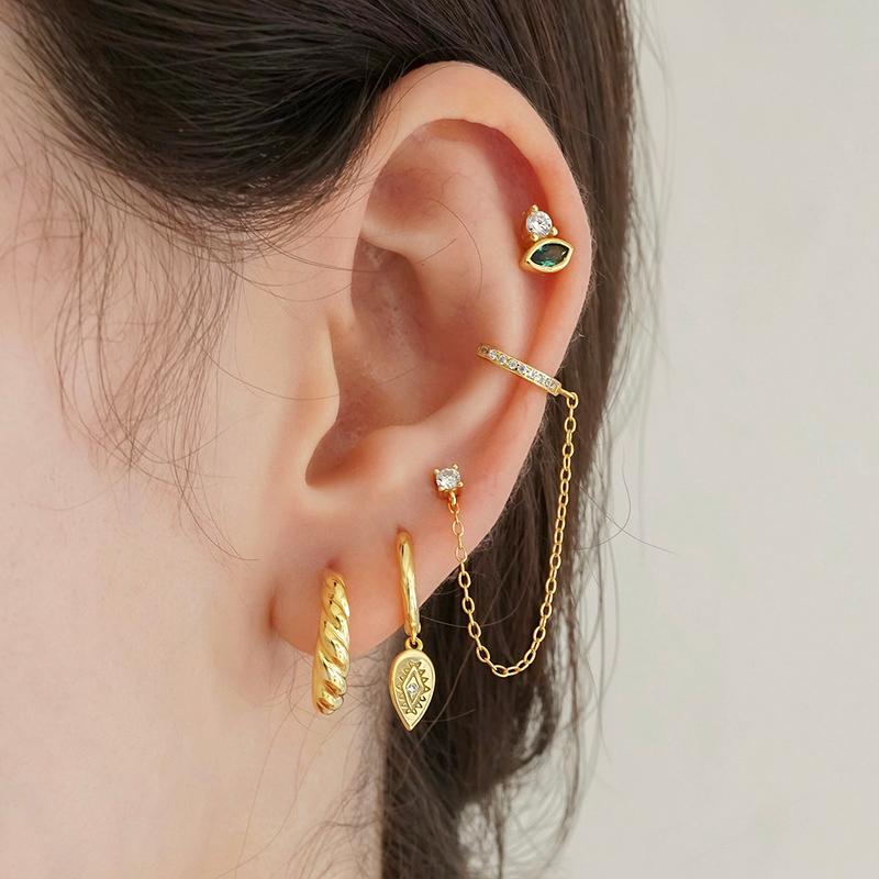 925 Silver Needle Vintage Geometric Pendant Earrings Round/Square/Shell Earrings for Women Fashion Jewelry Pendientes