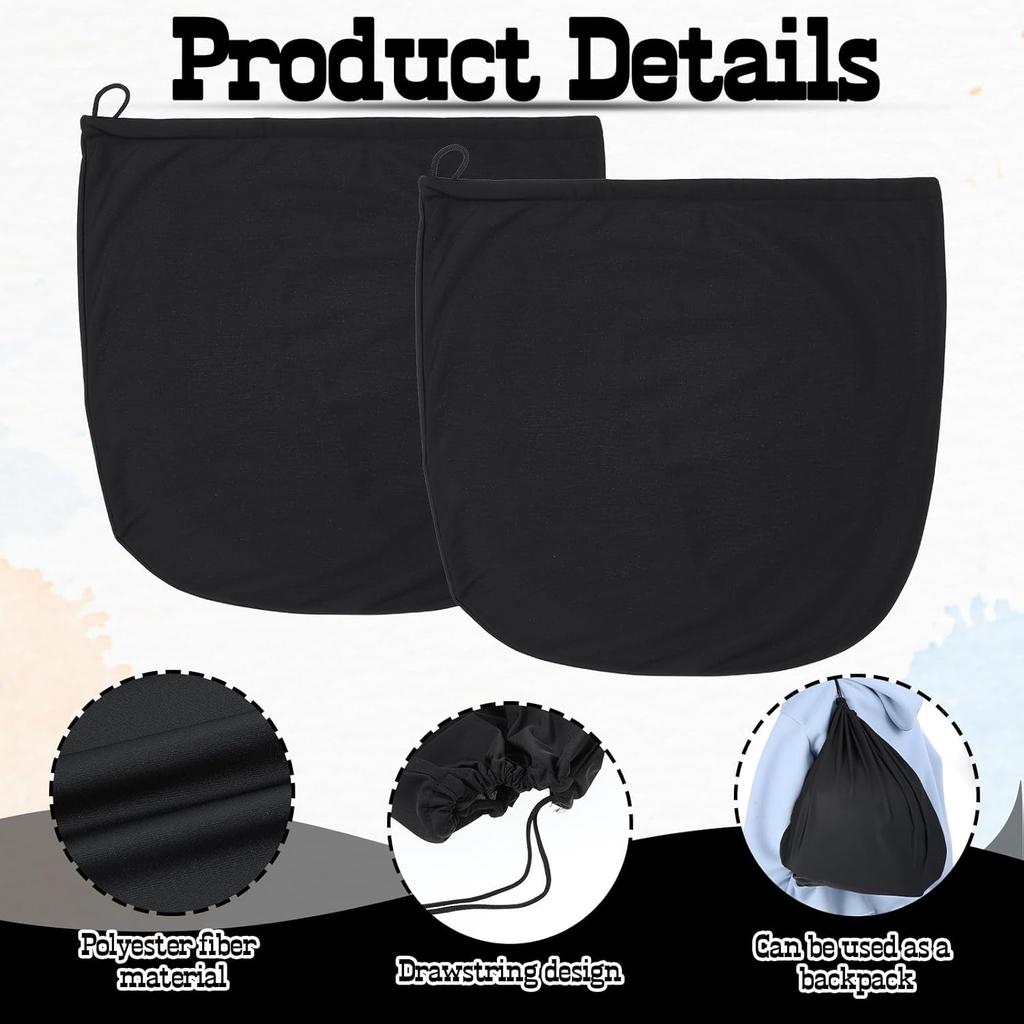 2PCS Welding Helmet Bag Microfiber Ski Hood Storage Bags with Drawstring Locking, Folding Large Storage Helmet Organization Backpack Lightweight for