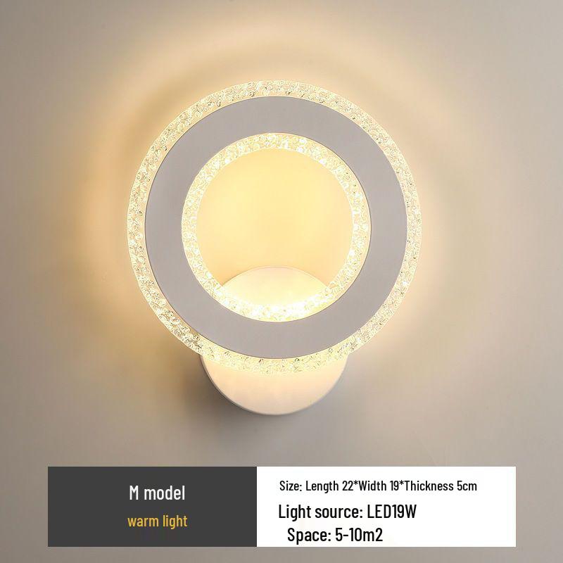 

Nordic Minimalist Faux Crystal Wall Lamp: Perfect for Bedroom, Living Room, or Stairway Aisle.