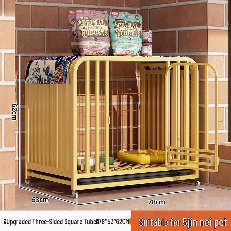 Large Pet Cage: Multi-Sized Dog & Cat Enclosure with Toilet Space