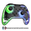 NS/NS2 Wireless Game Controller with Neon RGB Lighting, Rapid Fire, Vibration, Six-Axis, and Original Button Compatibility
