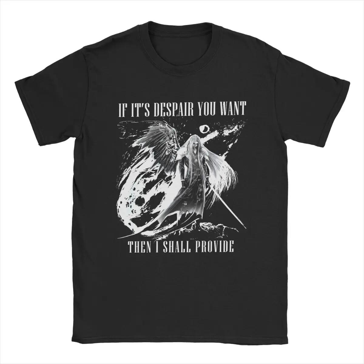 Sephiroth FF7 The One Winged Angel Final Fantasy T Shirts Men s Cotton S разноцветный
