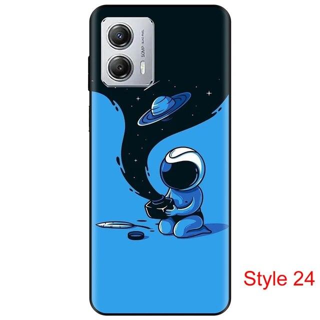 

Силіконовий чохол для Motorola Moto G53 5G Ультратонкий чохол із милим мультяшним тваринам на Moto G53 XT2335-2 чорний чохол ТПУ бампер 6,5 дюйма MotoG53-Y42-Style24