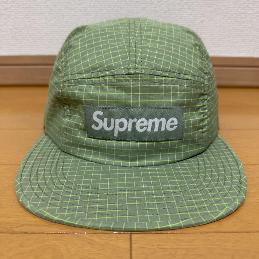 

[USED] Supreme 2-Tone Ripstop Camp Cap Green 16SS
