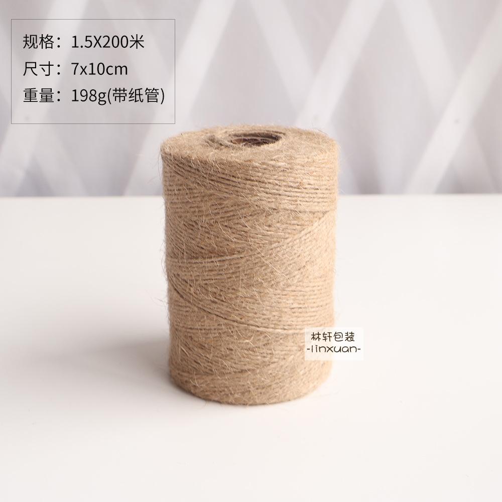Hemp Rope Decoration Diy Production Retro Style Woven Jute Thread Binding Material Decoration Wear-Resistant Handmade Rope