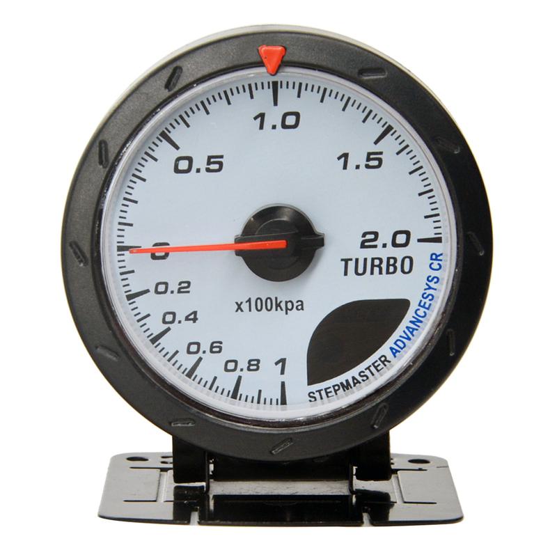 Dragon 60MM Auto Trubin Boost Gauge Red & White Lighting -100~200 kpa/Bar Car Meter With Sensor