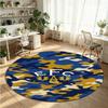 Everton Football Printed Round Crystal Velvet Rug Soft Non Slip Floor Carpet For Bedroom Holiday Gift
