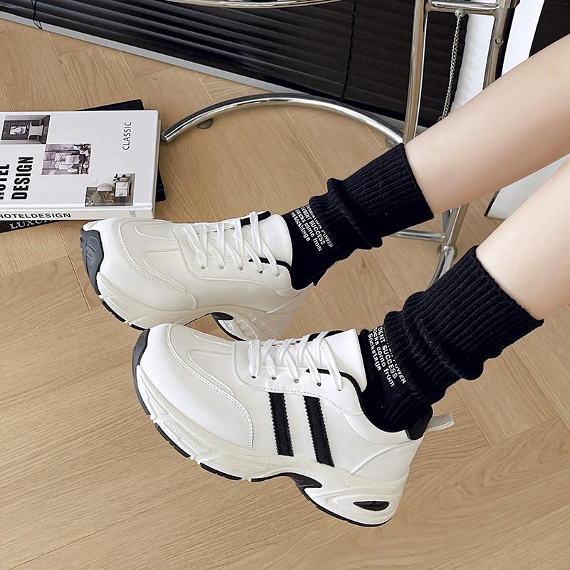 Fashion Casual Daddy Shoes for Women  Autumn Explosion All Matching Thick Sole Elevation Sports Light Running Shoes