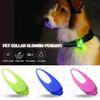 Pet Led Silicone Rubber Pendant Safety Flashing Glow Light Blinking Led Collar Luminous Pendant For Pet Cat Puppy Necklace