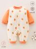 Baby Cotton Sleepsuit Winter Warmth With Snap Button Closure For Newborns