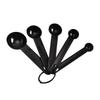 10Pcs/Set Black 5 Measuring Spoons 5 Cups Set for Baking Weighing Tools
