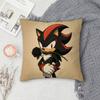 Shadows S-Sonics Hedgehog Double-Sided Printed Square Pillow Cover Decorative Cushion Cover For Sofa Bedroom Bedside