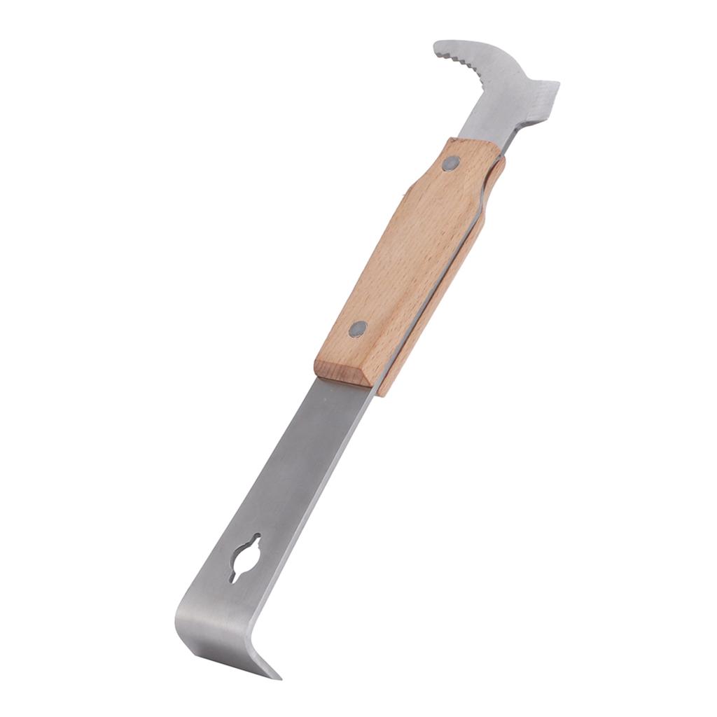 Honey Scraper Stainless Steel Beehive Honey Knife Cutter with Wood Handle Beekeeping Tool