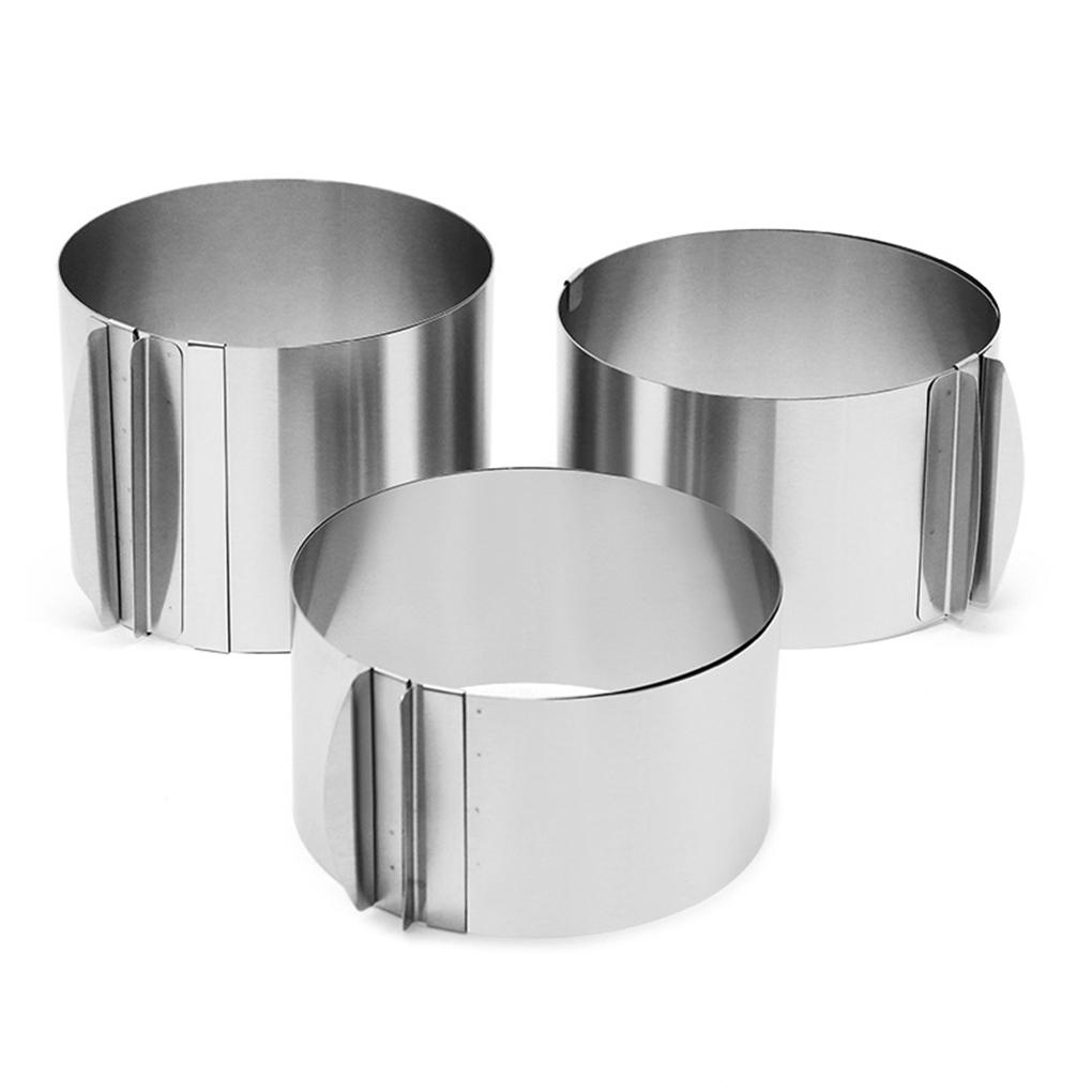 Telescopic Mousse Ring Baking Cake 6-12 Inch Adjustable Mould Tools Stainless Steel Round Bakeware Self-Assembly Pastry