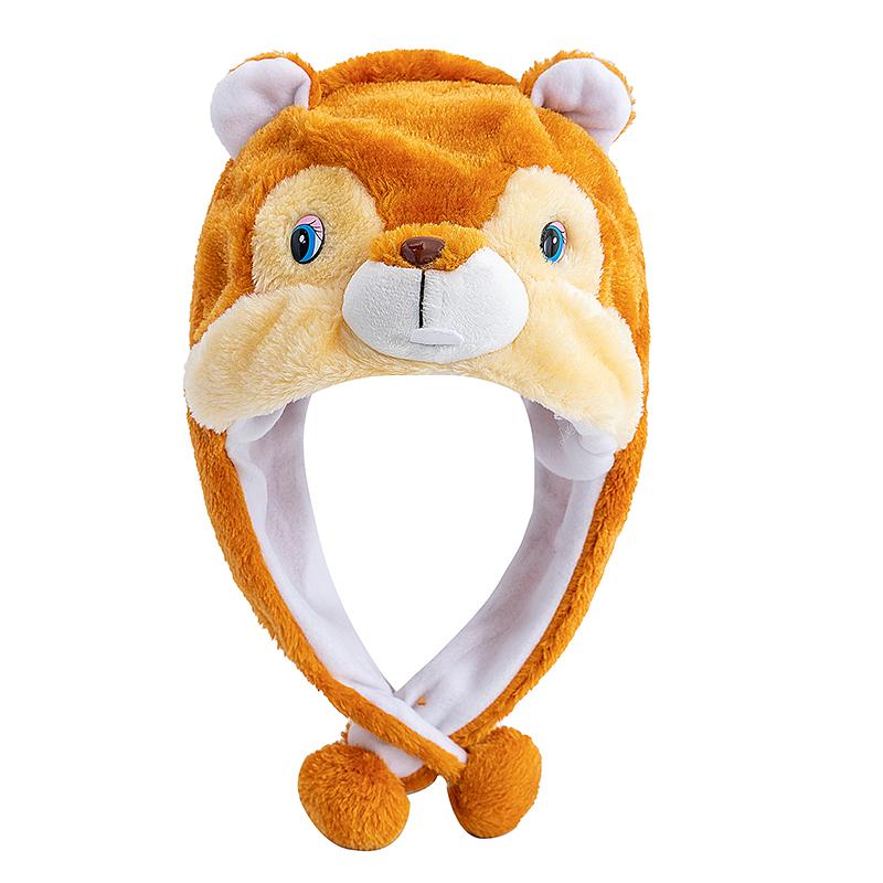 New Style Unisex Funny 3D Animal Style Decorative Hat Mischievous Couple Cap For Man Women Plush Winter Lovely Family Hat