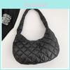 Urban Chic Cotton Quilted Shoulder Bag For Women Fashionable Handbag With Zipper Closure