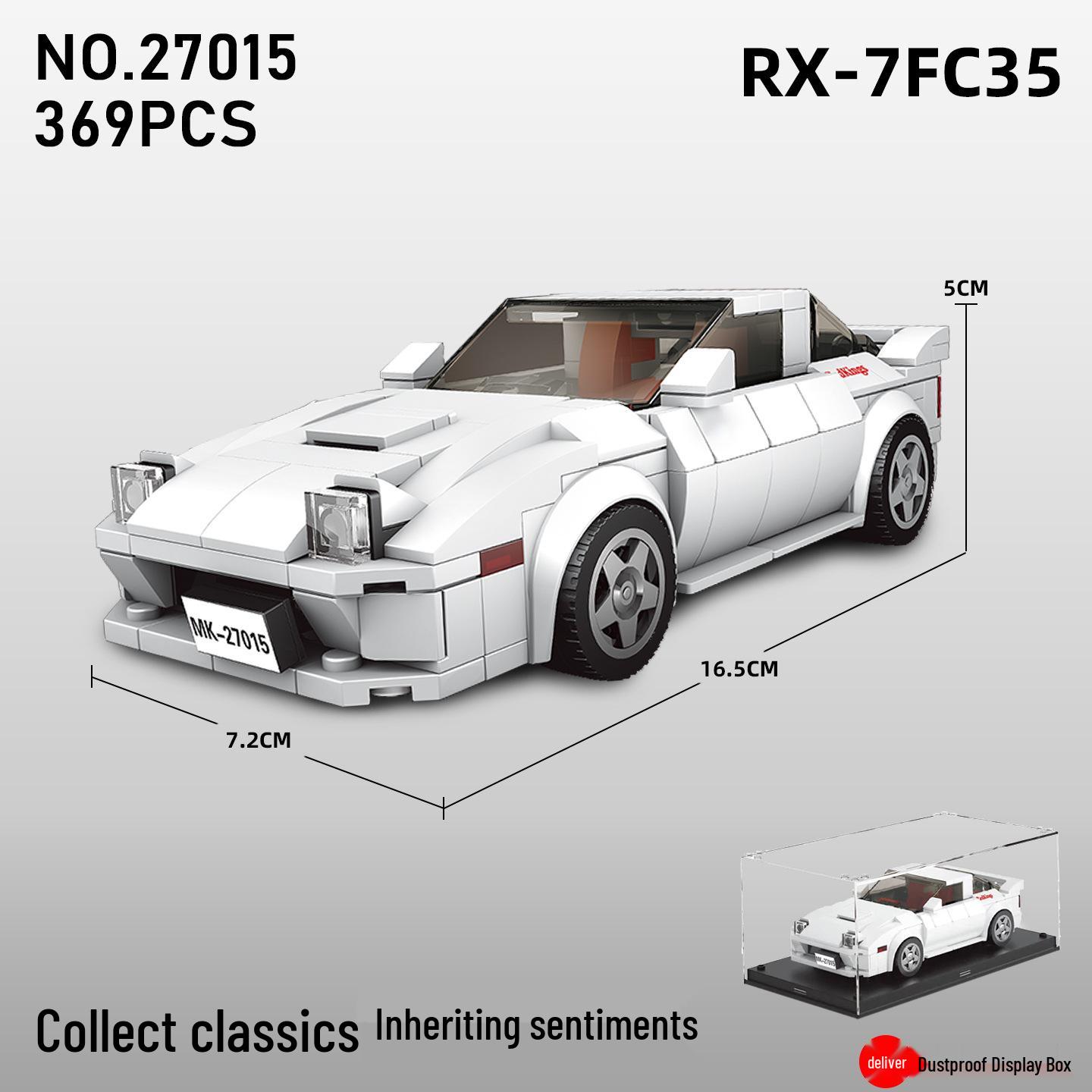 Yuxing RX-7FC Sport Car Building Blocks - Educational Assembly Toy, Model Kit, Birthday Gift for Boys (27015)