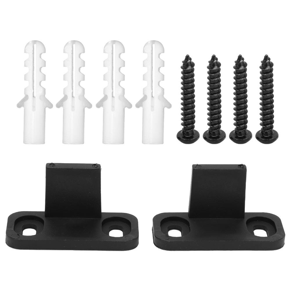 2pcs Black Barn Door Floor Guide POM Floor Mounted Guide Sliding Door Bottom Guide  Bypass Doors