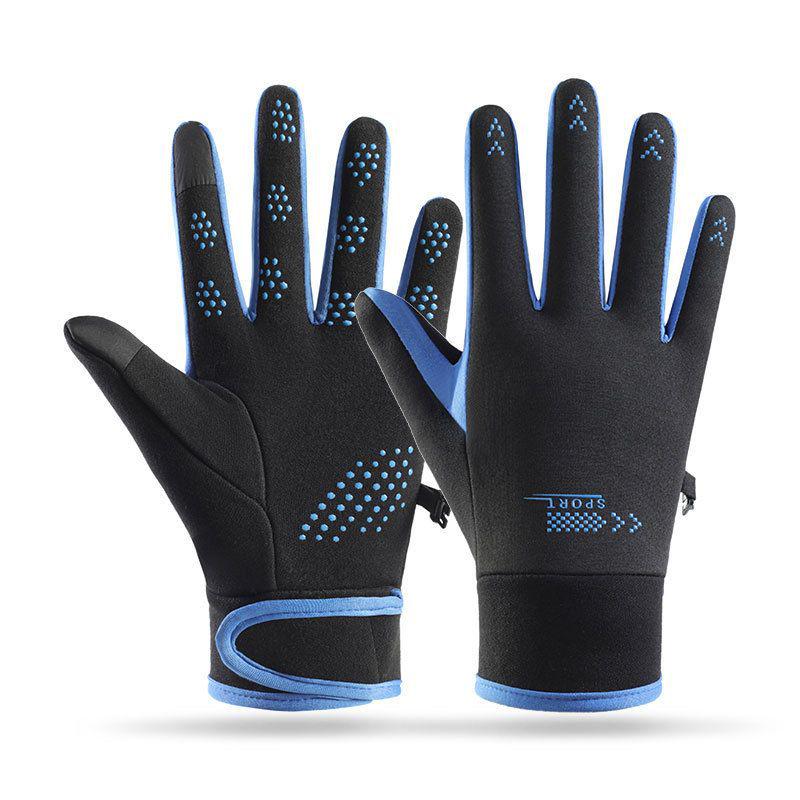 Adult Windproof Winter Cycling Gloves – Thick Velvet for Cold and Frost Protection