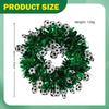 Football Themed Wreath Creative Lightweight Versatile for Door Round Green Tinsel Events