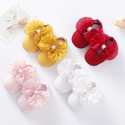 Scarpe per neonato Battesimo Scarpette per bambina Scarpette per bambini Prewalker Scarpe morbide per bambini carine per bambini 0-12 mesi