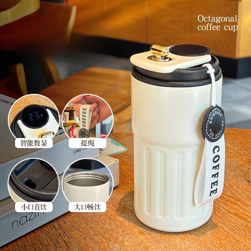 1Pc Thermos Bottle Smart Display Temperature 316 Stainless Steel Vacuum Cup Office Coffee Cup Business Portable Thermal Mug