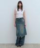 Milo Woman Denim Midi Wrap Skirt [Blue]