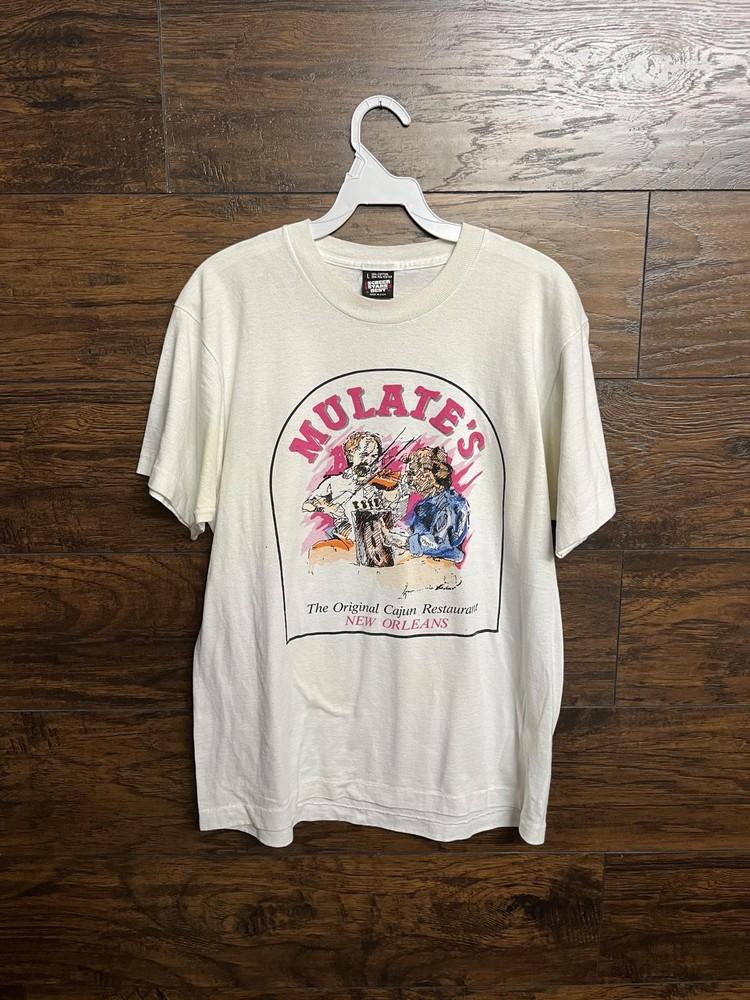 VTG Mulate s Restaurant T-shirt Cajun Restaurant New Orleans Unisex T-Shirt XL