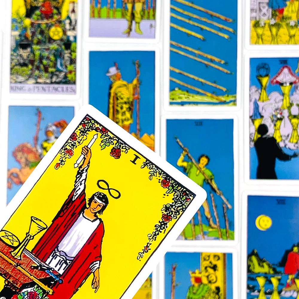 Classic The Rider Tarot Card English/Spanish Version Prediction Divination Board Game Holiday Games Waite Tarot Deck Booklet Toy