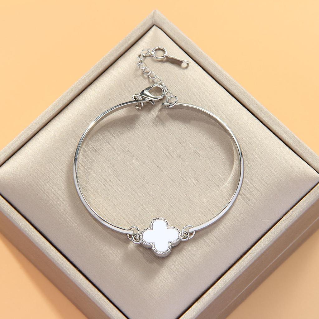 Bracciale Fortunato Quadrifoglio in Rame per Donna - alla Moda, Versatile Design Coreano